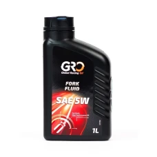 Масло вилочное GRO FORK FLUID SAE 5W, 100% Synthetic,1 л