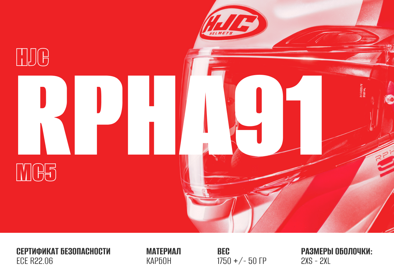 Шлем HJC RPHA91 CARBON